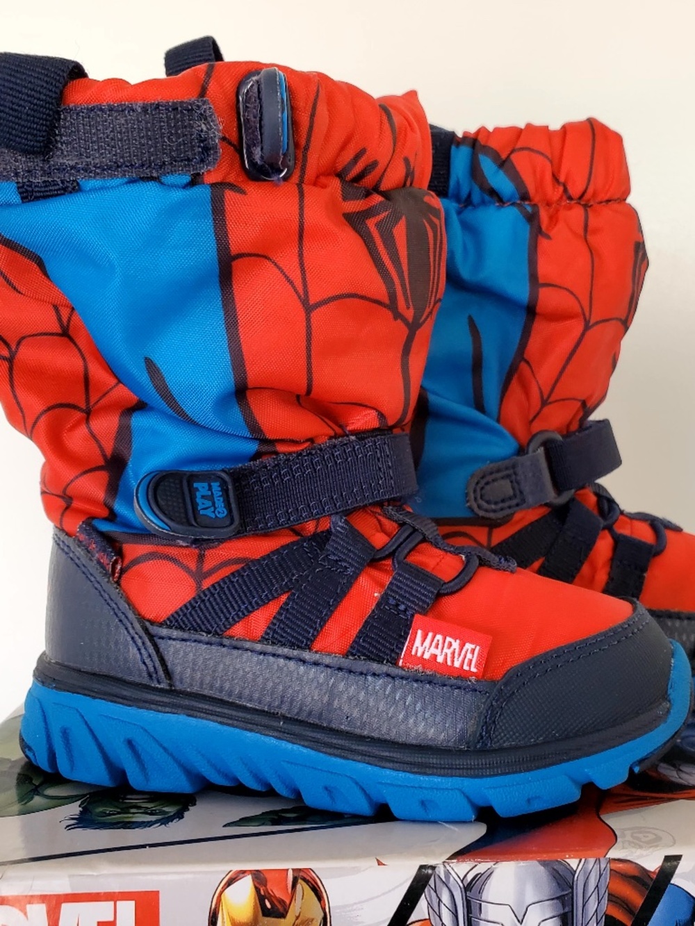 Toddler Boy Stride Rite Spider-Man Made2Play Snow Boots size 5 1/2